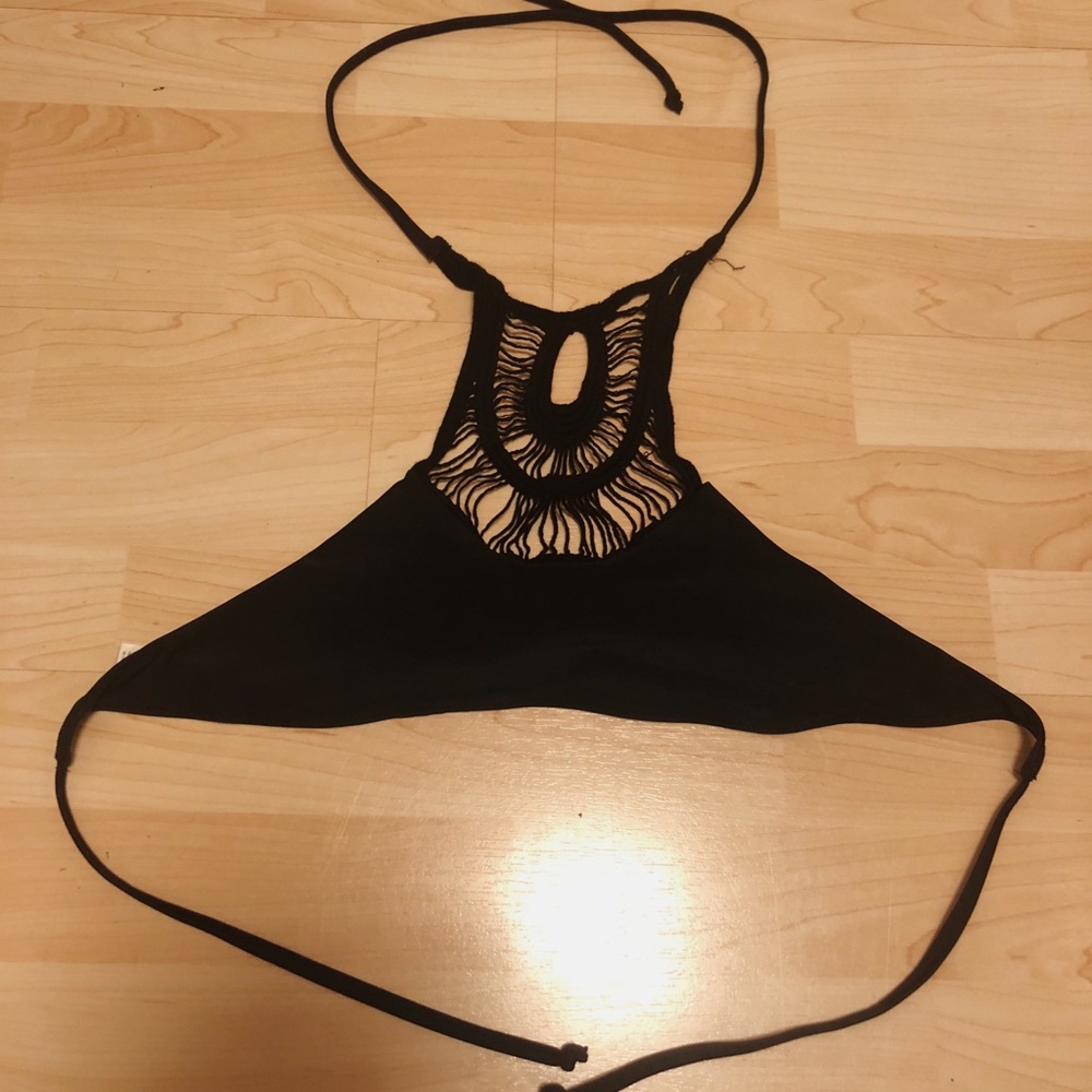 Aeropostale halter black bikini top.